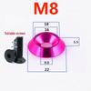 M8 Color Decorative Aluminum Alloy Countersunk Fish Eye Screw Washer