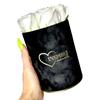 Flowerbox Inspiruj - Black Box with Soap Roses - No. 19 White