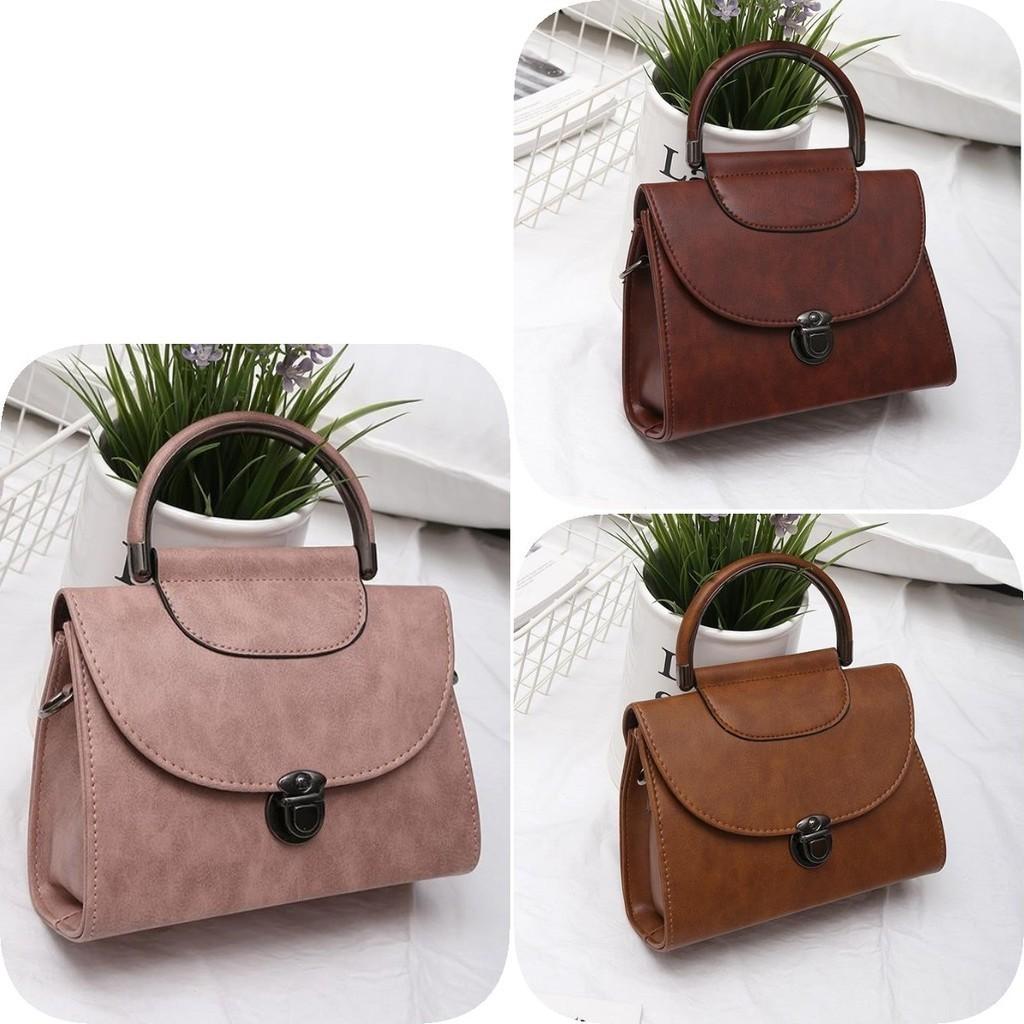 Trendy Lock Closure Pu Leather Handbag 2024 Versatile Commuting Urban Fashion