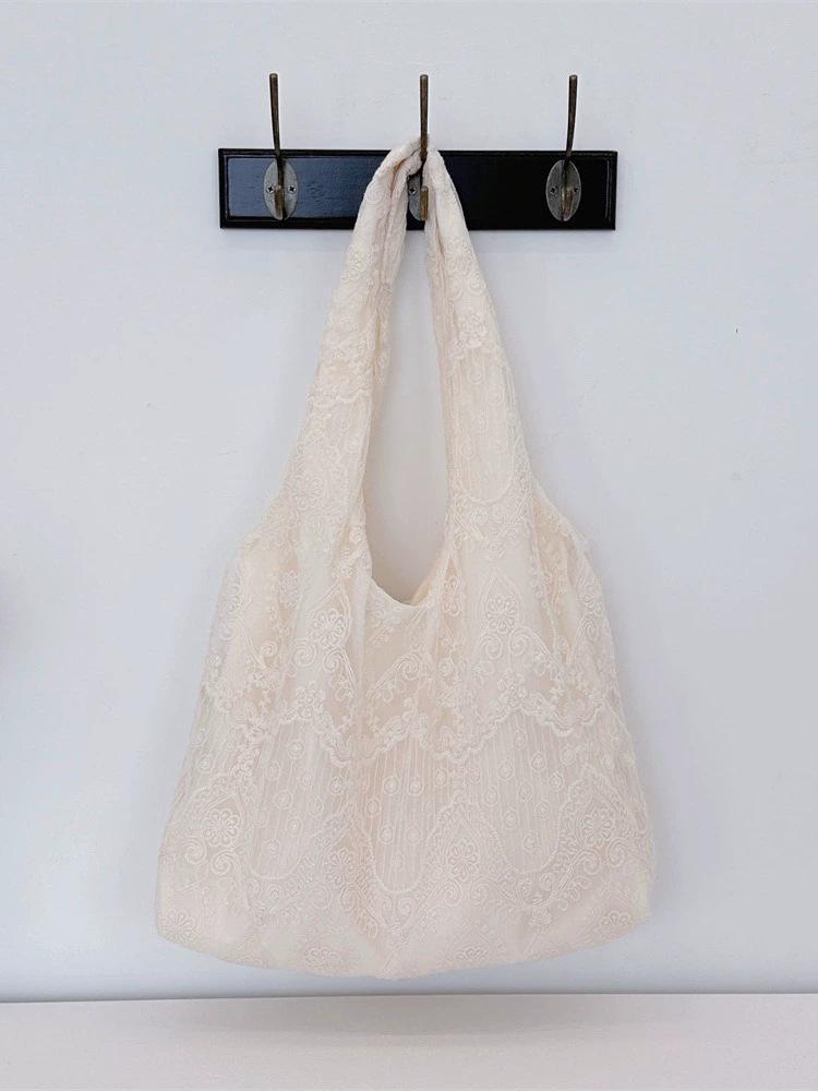 

Korean Chic Lace Shoulder & Tote Bag for Female Students