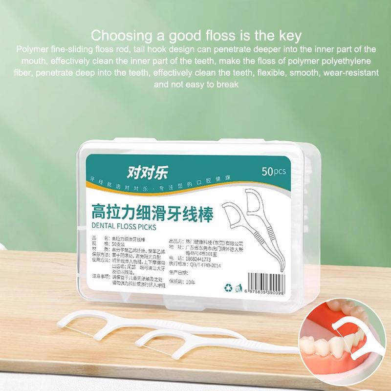 1/2/6/12 Box Portable Disposable Dental Floss High Tensile Strand Plastic Toothpick Dental Floss Stick Dental Floss Box