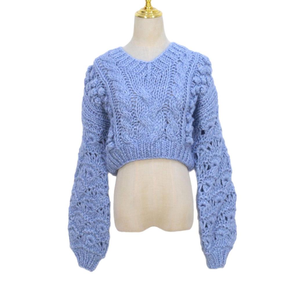 European & American Casual Loose Knit Pullover Sweater - Handmade Autumn/Winter Fashion Women's Outerwear