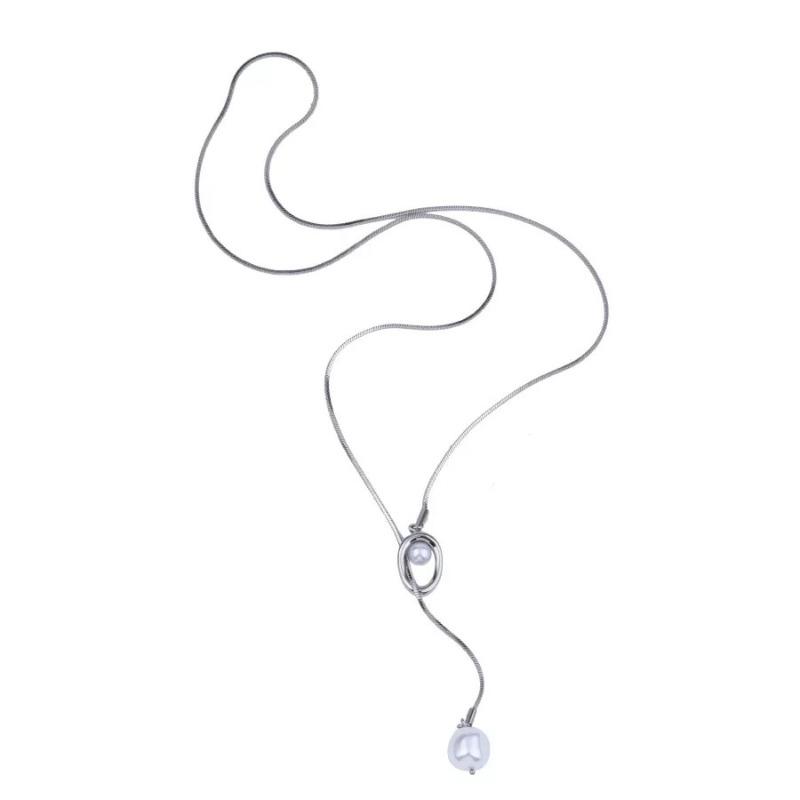 Dangling Beaded Sweater Chain Long Luxurious High-end Style Autumn-winter Versatile Necklace