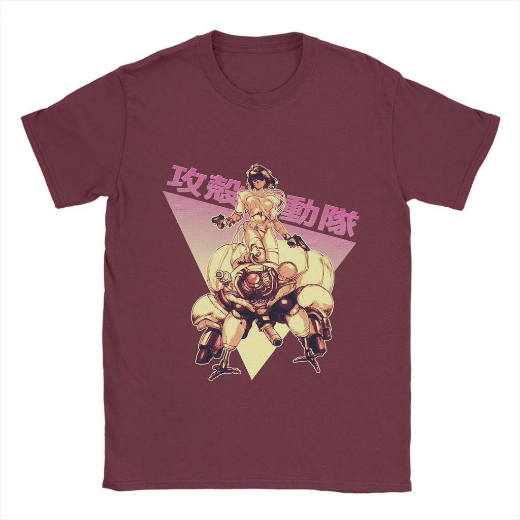 Ghost in the shell    Men's T Shirt Motoko kusanagi Crazy Tee Shirt Short Sleeve O Neck T-Shirts Cotton Plus Size Clothing