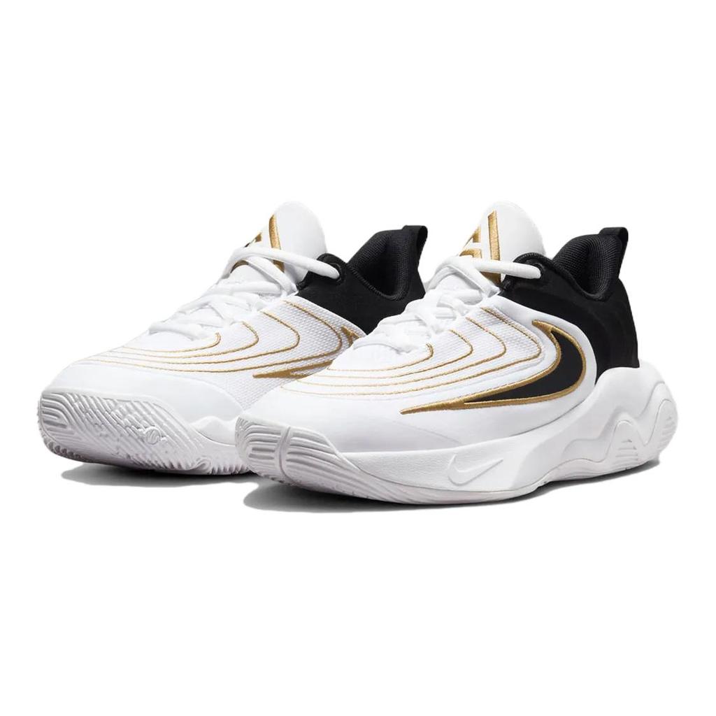 Nike Giannis Immortality 4 GS Championship Scarpe da Ginnastica per Bambini Bianco Oro Metallizzato Nero FZ6734-100