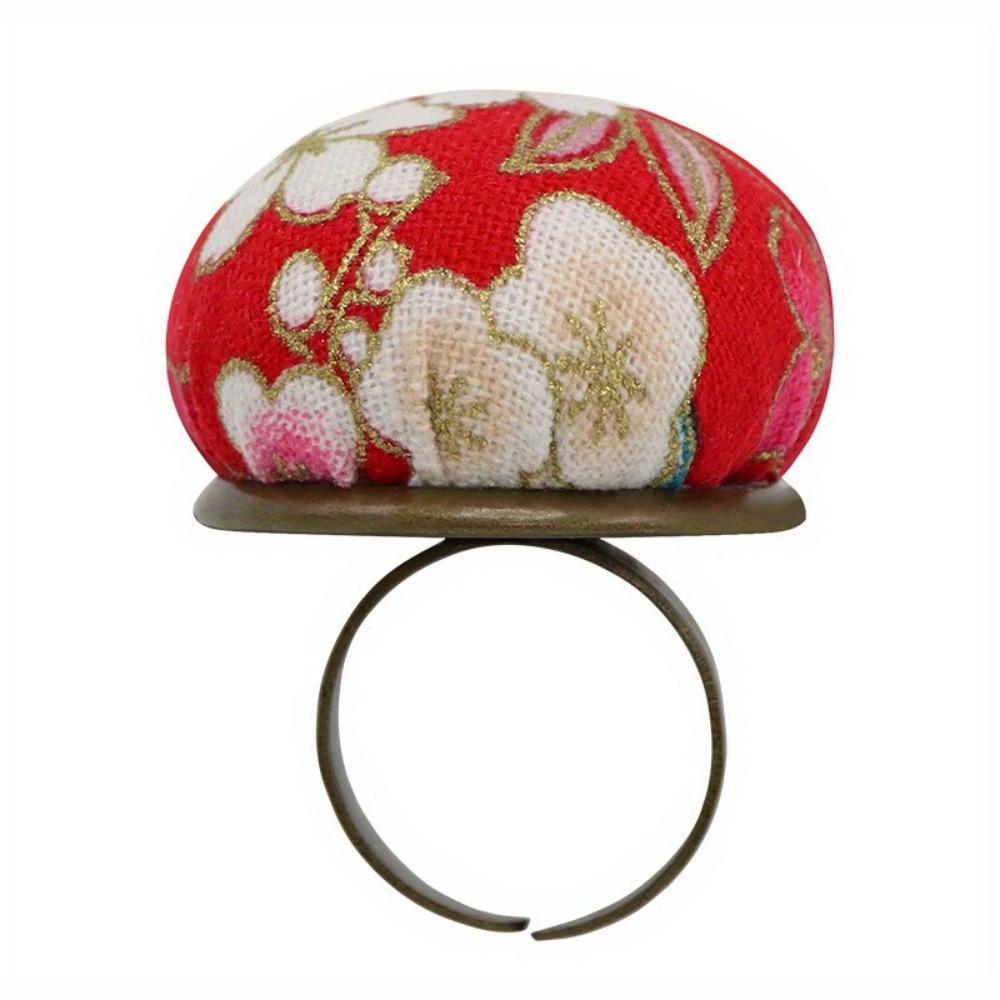 

1 шт. регулируемые подушечки для булавок с кольцами для квилтинга, подушечки для пальцев, аксессуары для швейных инструментов красный