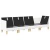 Modular Sofa Set with Storage Space 4 Pcs White Fabric
