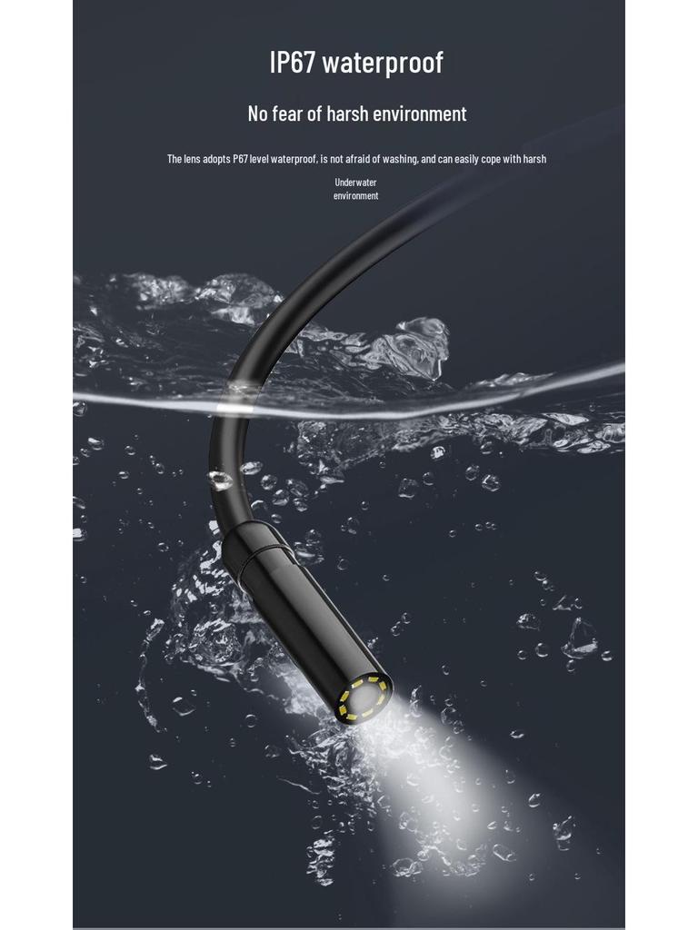 HD IPS Screen Visual Endoscope for Industrial, Auto Repair, Engine Carbon Detection