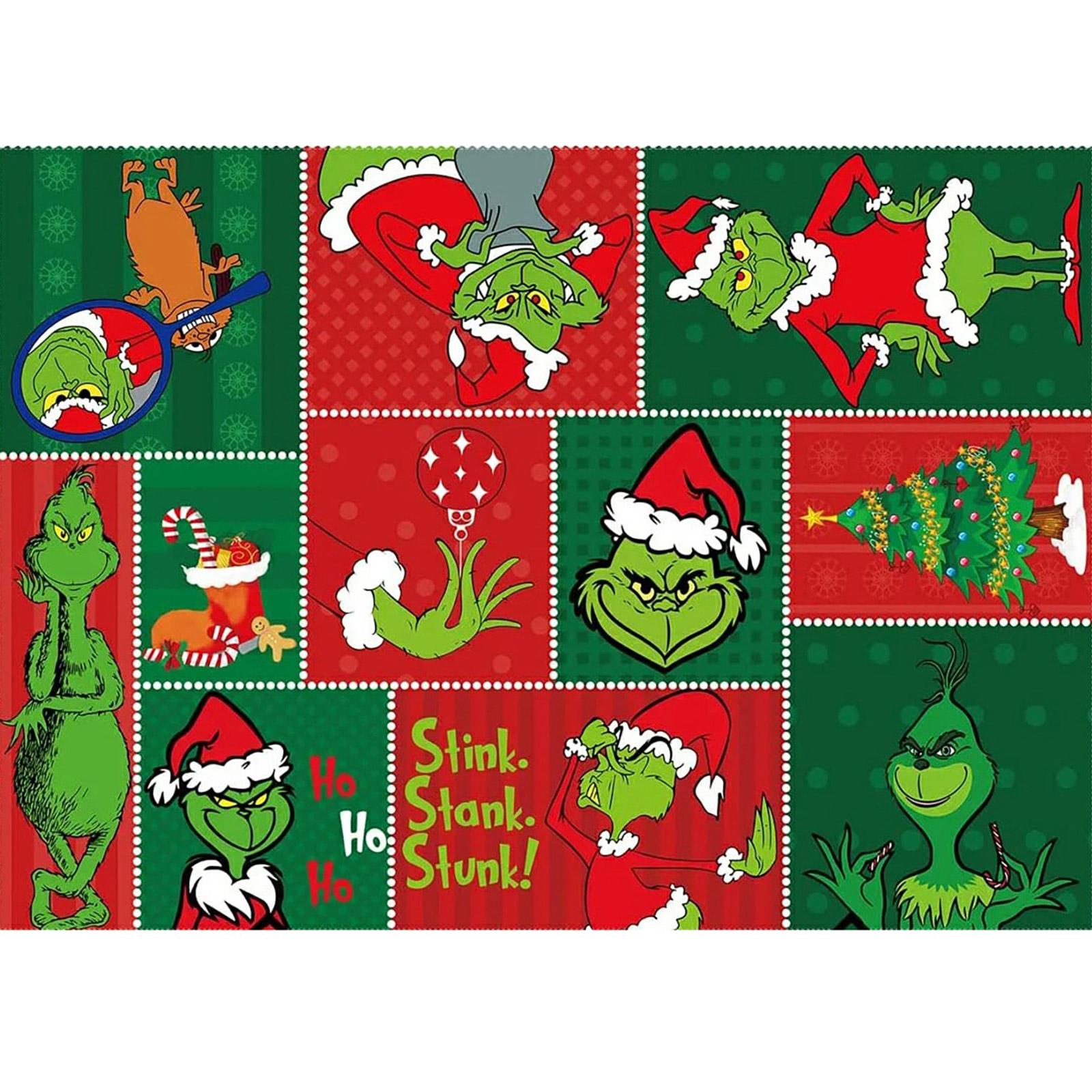 

Christmas tablecloth for family party/Christmas dinner table decoration cloth with Christmas elements One Size зелений