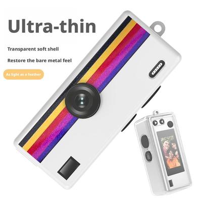 For Kodak Charmera Mini Camera Keychain Transparent 2 In 1 Protective Kit Protective Case Set With TPU Film Screen Protector