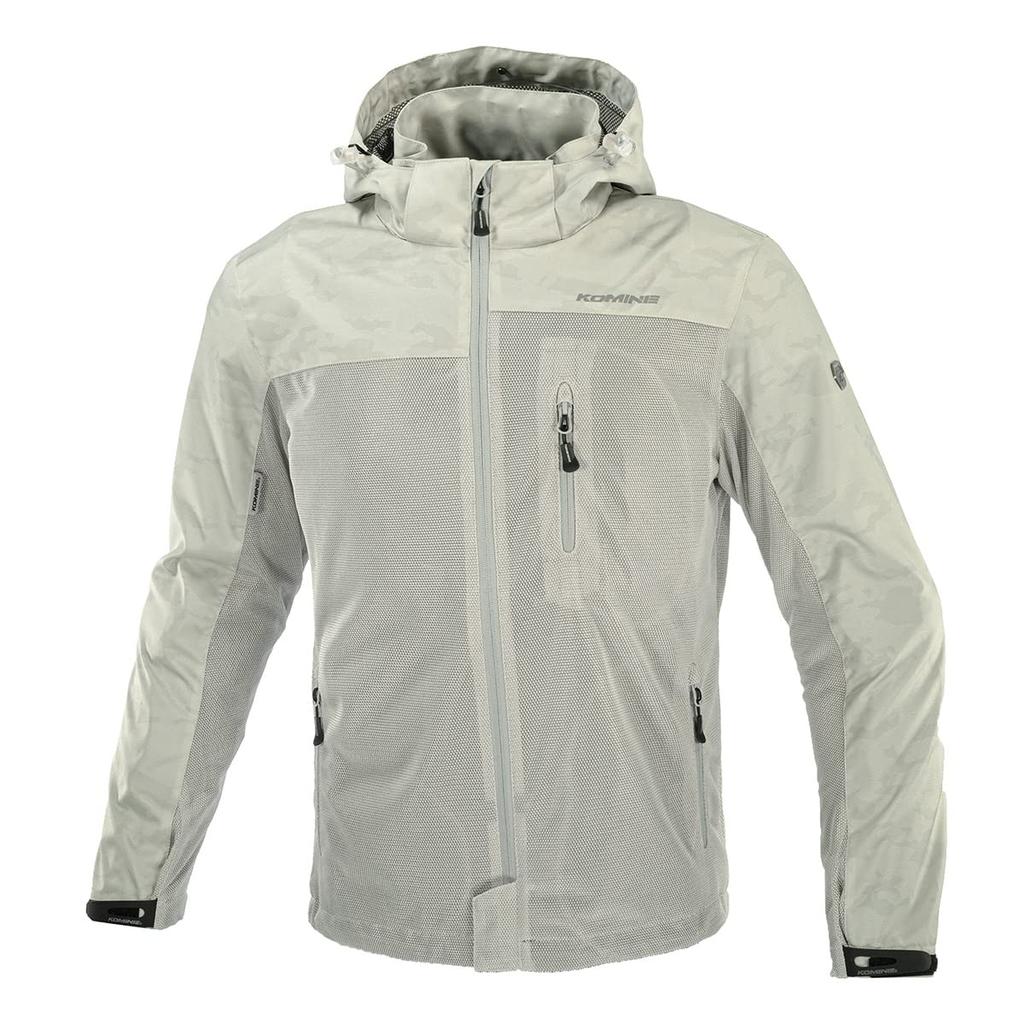 Motorcycle Jacket Protective Mesh Parkaint Silver Camo M [KOMINE] JK-1143 07-1143 Men's