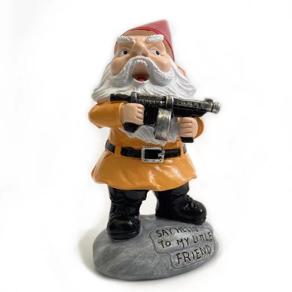 Christmas Gift Ornament Garden Ornament Dwarf Resin Crafts Cartoon Dwarf Statue White Beard Old Man