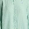 Polo Ralph Lauren Solid Color Linen Long Sleeve Shirt With Embroidered Pony Women shirts Green WMPOSHTNDO20846-330