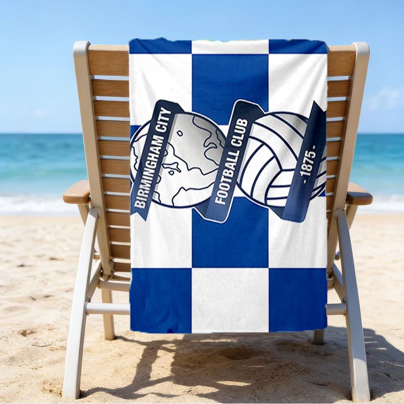 Birming-ham Football Club Printed Beach Towel, Super Soft Microfiber, Perfect Gift Birthday, for Pool, Beach, Travel, for Family and Friends