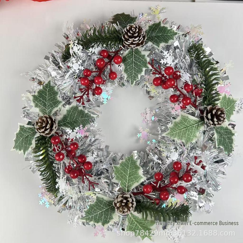 30cm Christmas Wreath with Artificial Flowers for Doors and Windows