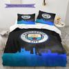 Shiny MCFC Cards Bedding Quilt Set Quilt Cover Pillowcase Home Decoration Birthday Gift (1 * Duvet Cover + 2 * Pillowcase, Without Core)