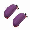 1/2pcPortable EVA Glasses Case with Carabiner Hook Colorful Sunglasses Hard Case Zipper Eyeglasses Protector Box Holder New 2025