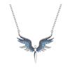Women Necklace Rhinestones Angle Wing Shape Pendant Choker Necklace Adjustable Extended Chain Necklace Clothing Accessories