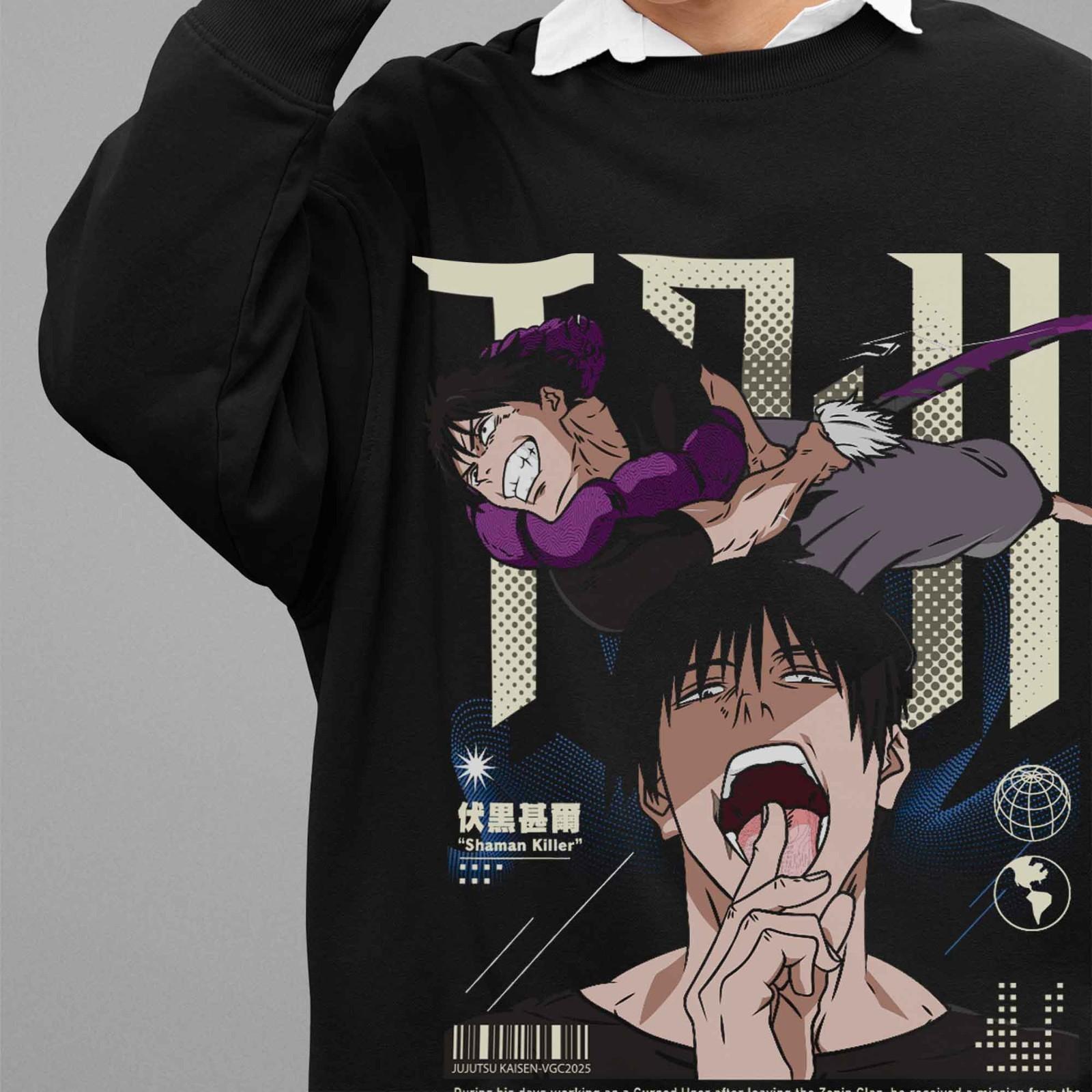 Худи Jujutsu Kaisen Тодзи Фушигуро Свитер JJK Аниме Пуловер Мегуми Годжо 4XL