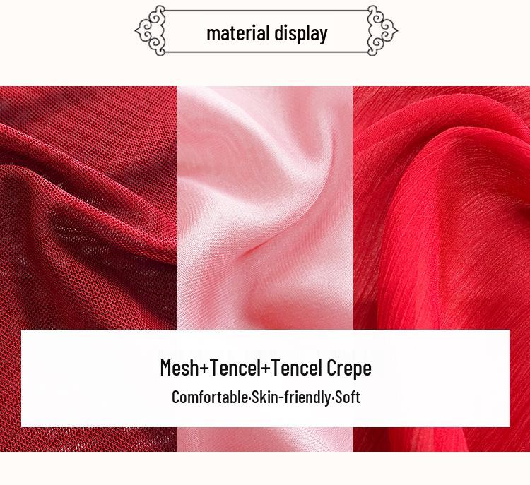 Women's 720-Degree Double-Layer Flow Skirt Chinese Dance Costume for Stage Performance