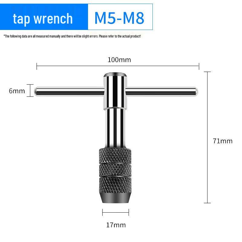 Adjustable T-Handle Ratchet Tap Wrench