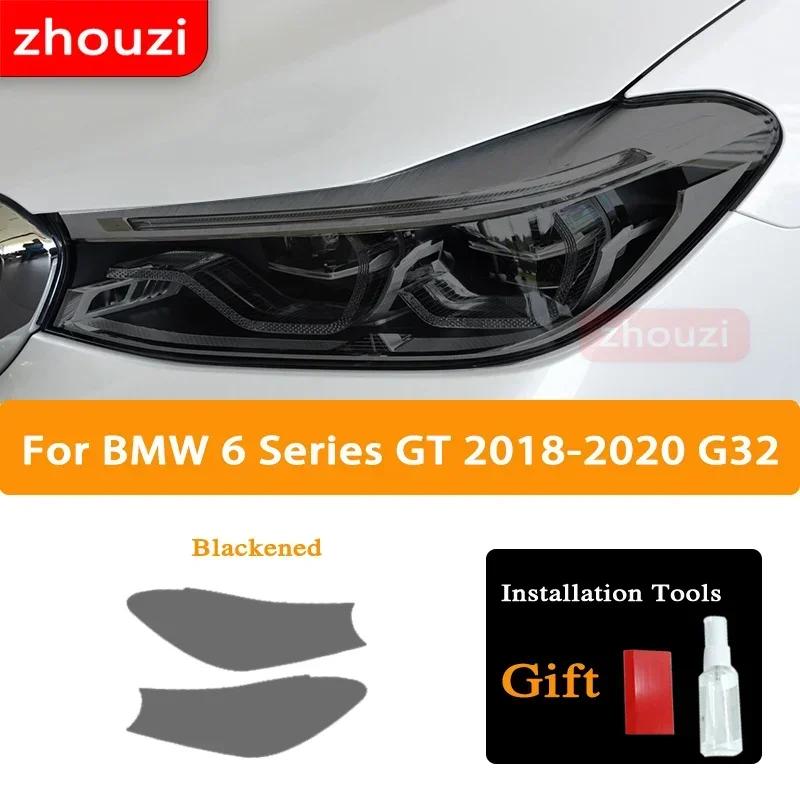 Per BMW Serie 6 F06 F12 F13 M6 GT G32 2 Pezzi Pellicola Protettiva Nera Oscurante per Fari Auto Adesivo Vinile Trasparente TPU Accessori