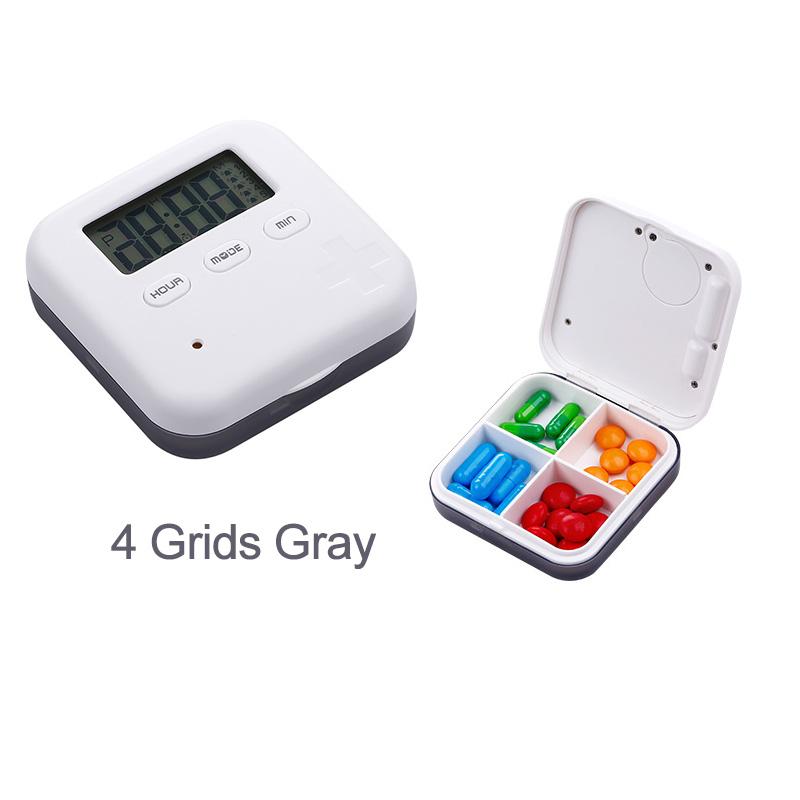 

Портативная умная таблетница с напоминаниями по времени, 4/6 отделений, органайзер для таблеток, электронный напоминатель, футляр для таблеток с таймером, 5 групп будильников