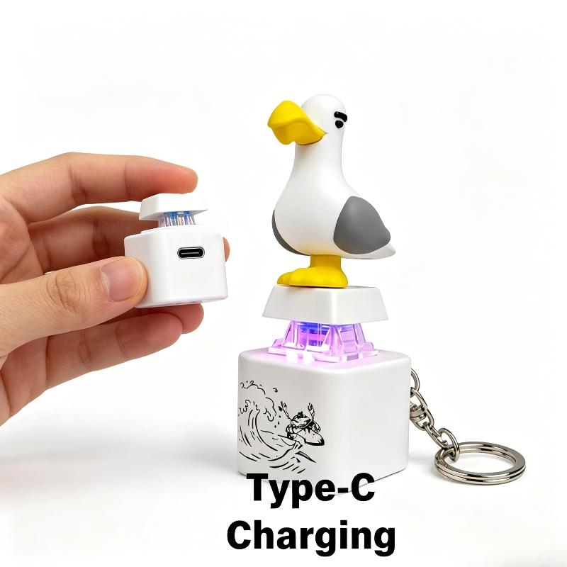Cute Seagull Squeaky 3D Keycap Custom Cartoon Stress Relief Decor for Mechanical Keyboard
