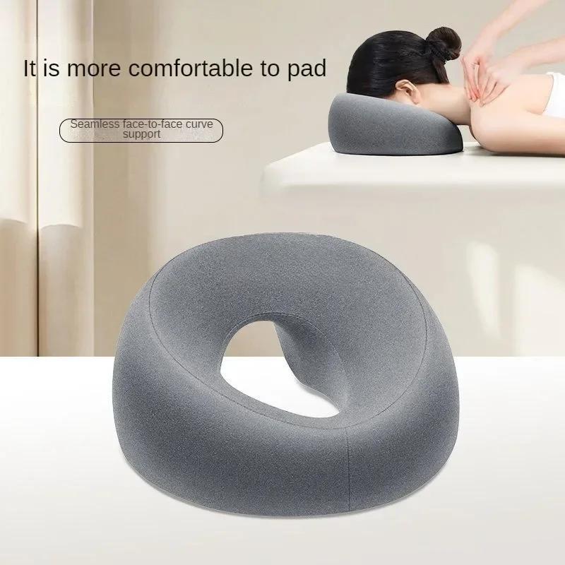 Ergonomisches Liegekissen aus Memory-Schaum, atmungsaktives Kopfstützenkissen, Körpermassage-Gesichtsruhekissen für den Schönheitssalon