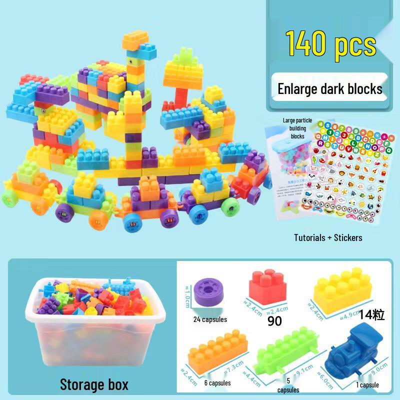 June 1st Children's Day Large Plastic Building Blocks – Engaging Toys for Kindergarten and Brain Development