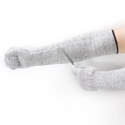 Maniche lunghe con guanti resistenti al taglio HPPE Livello 5