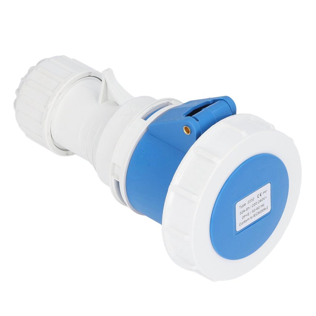 Industriesteckverbinder IP67 Wasserdicht Luftfahrt Stecker 3-polig 2P+E AC 220240V 32A