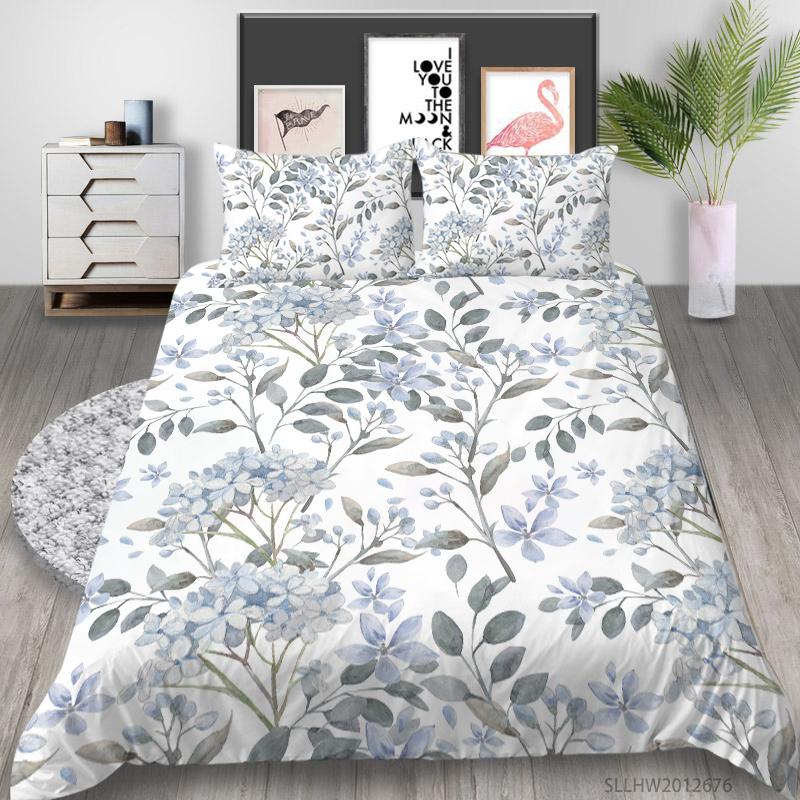 3D-Farbmuster-Grafikdruck-Bettwäsche, Einzelbett, Doppelbett, volle Größe, Vintage-Muster, Kissenbezug und Bettbezug, 2 oder 3 bequeme Heimdekoration