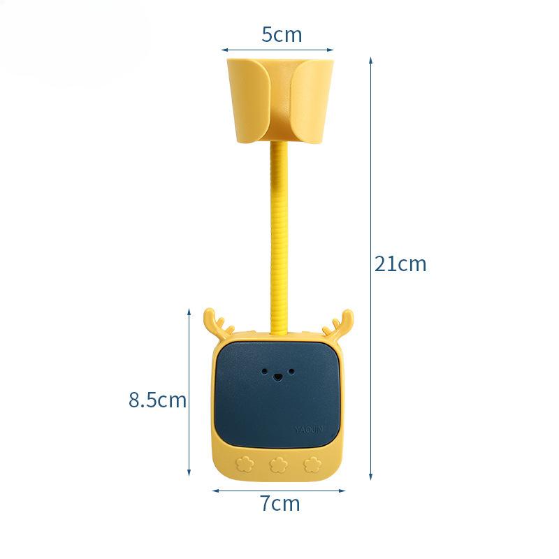 

Регулируемый держатель для фена на 180°, самоклеящаяся полка для фена, настенное крепление для ванной комнаты, универсальная подставка для хранения милых мультяшных вещей жёлтый