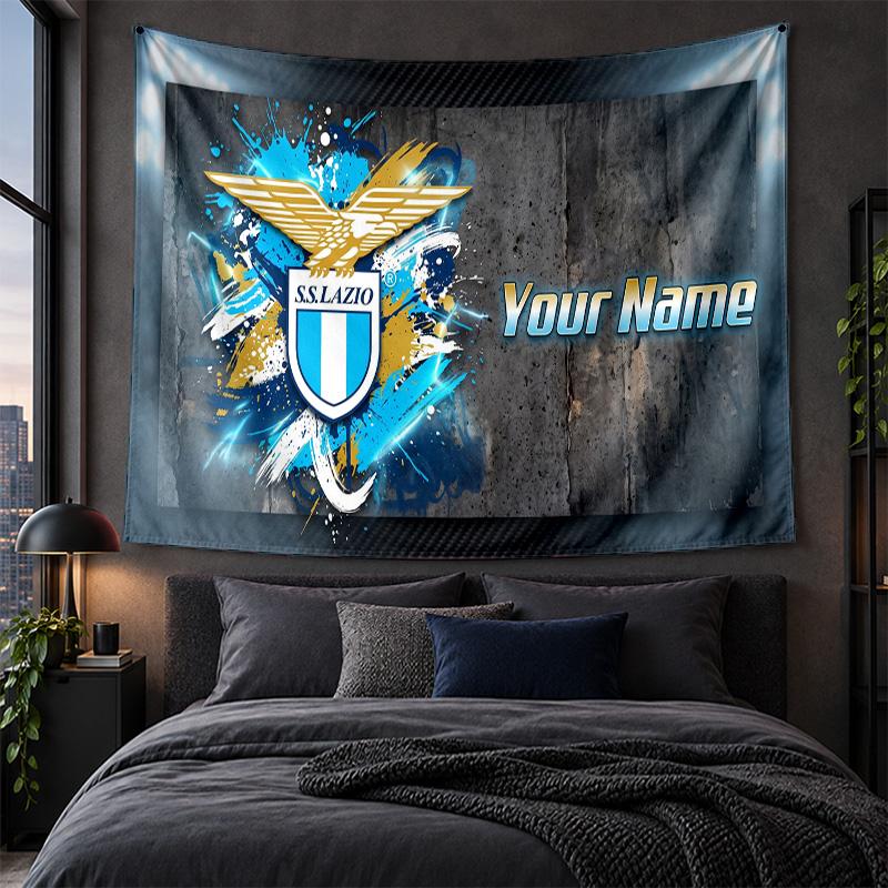 Personalized Tapestry Wall Hanging Lazio FC Pattern Art Background Cloth