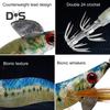 7CM/4.6G Luminous Shrimp Bait with Squid Jig Hook Sinker Realistic Bionic Artificial Lure Saltwater Freshwater Bass Walleye Trout Fishing Accessories