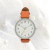 [Fieldwork] Women's Watch Analog Leather Strap Matte Shine Colorful Hour Minute Hand Orange Azure JN015-3