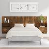VidaXL Headboard with Cabinets Smoked Oak Engineered Wood 3115697
