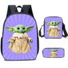 Sada batohů Baby Yoda 3dílná Školní taška pro děti Batoh pro batolata