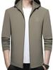 Stylish Men's 2024 Spring Hooded Jacket: Versatile Business Casual Coat In Solid Colors
