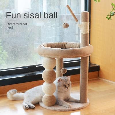 Cat Crawl Frame Cat Nest Integrated Linen Cat Scratch Pillar Cat Bed Pet Bed Cat Scratch Board Non Shattering Cat Tree