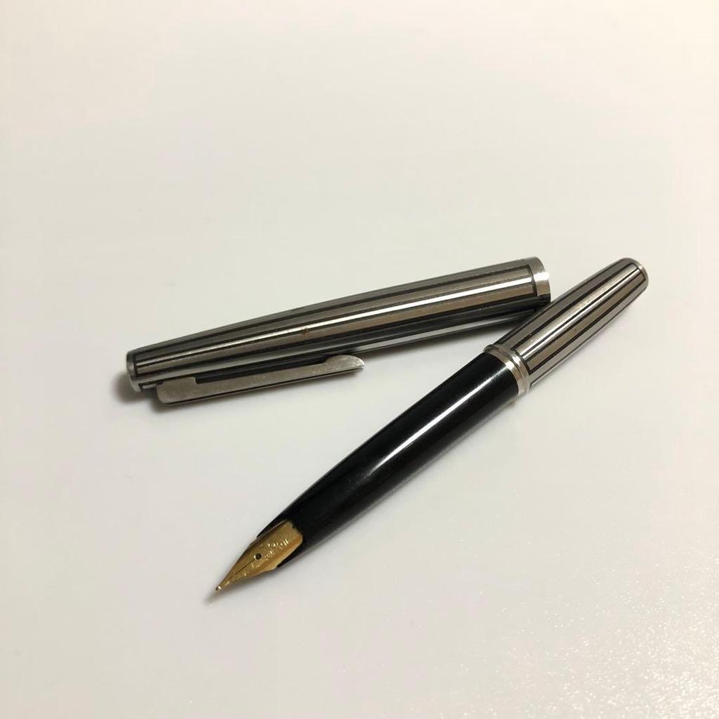 Used Platinum Pen PLATINUM Medium Nib 18K K18 Pure Gold Antique
