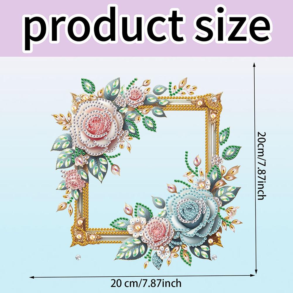 Acrylic Special Shape Flower Bird Rhinestone Tabletop Photo Frame Kit Table Top Diamond Painting Frame Kits Bedroom Table Decor