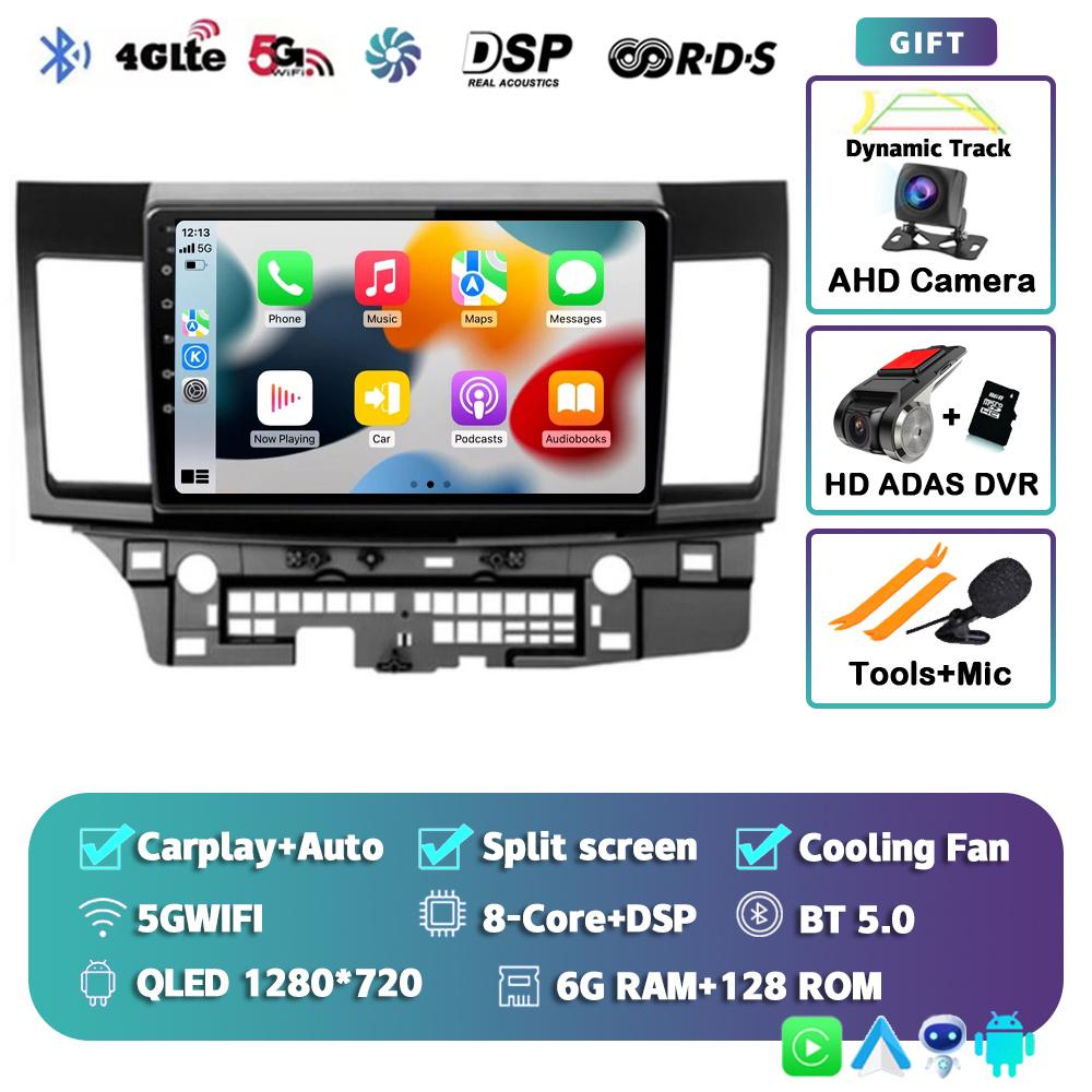 Android 14 WIFI+4G Car Radio For Mitsubishi Lancer 10 CY 2007-2017 Multimedia Video Player Navigation GPS Stereo 2 Din Head Unit