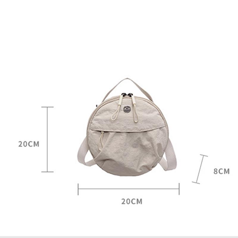 Women's Casual Nylon Crossbody Bag with Adjustable Strap Vintage Solid Color Small Shoulder Bag Polyester Lining for Everyday Use AVE