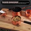 Rose gold handle wooden stainless steel measuring cup measuring spoon set 8PC