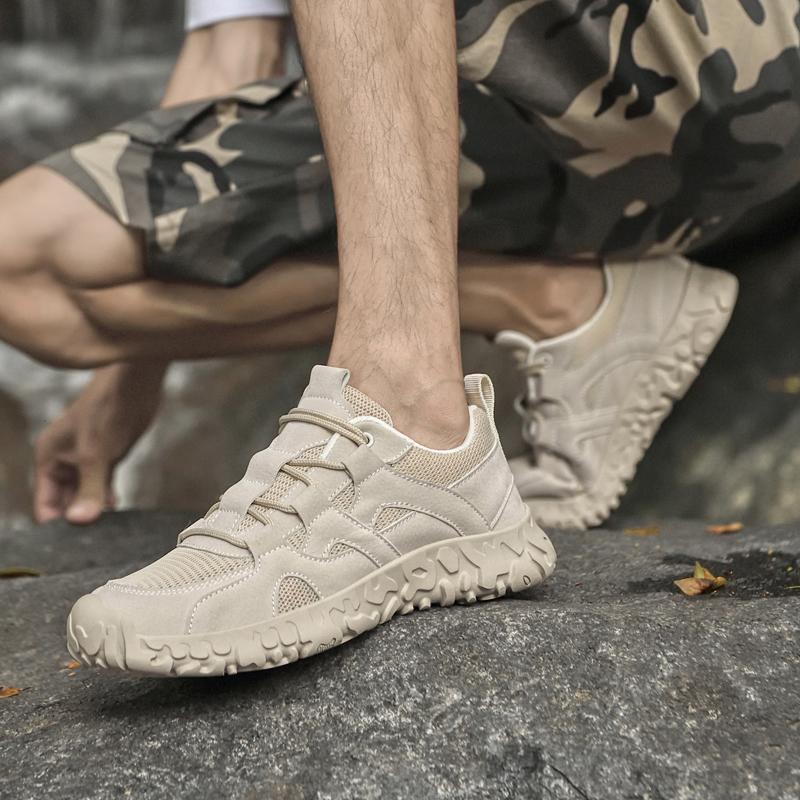Fashion Solid Color Running Trainers Leisure Sports Male Hiking Shoes New Breathable Sneakers for Men Leisure Walk Mesh Casual Footwear