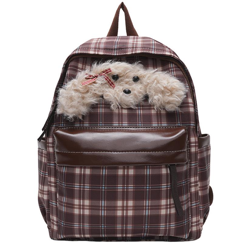 School Bag Plush Bag for Women, 1011 New Large Capacity Commuter Backpack, Casual Multifunctional Single Shoulder Bag, Travel Backpack