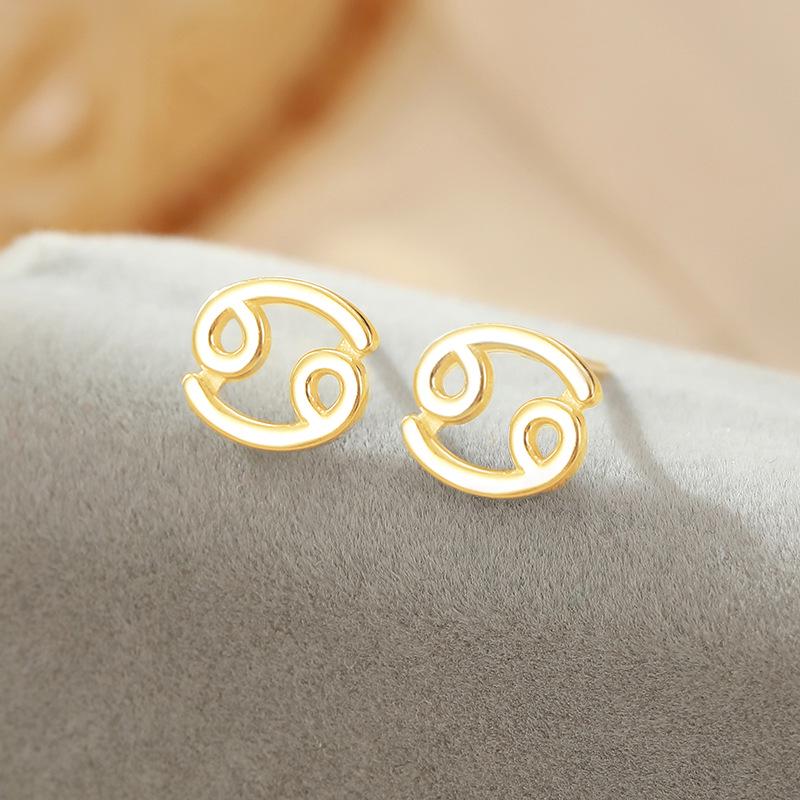 Banyan Tree S925 Silver Zodiac Earrings - Elegant Luxury Design for Women.