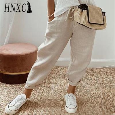 Damenmode, lässig, einfarbig, bedruckt, Hosen und Caprihosen